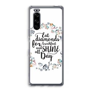 CaseCompany Diamonds: Sony Xperia 5 Transparant Hoesje
