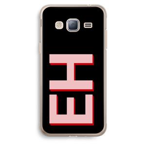 CaseCompany Monogram: Samsung Galaxy J3 (2016) Transparant Hoesje