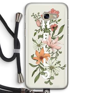 CaseCompany Hello bloemen: Samsung Galaxy A5 (2017) Transparant Hoesje met koord