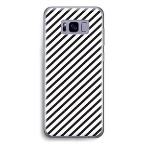 CaseCompany Strepen zwart-wit: Samsung Galaxy S8 Plus Transparant Hoesje