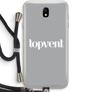 CaseCompany Topvent Grijs Wit: Samsung Galaxy J7 (2017) Transparant Hoesje met koord