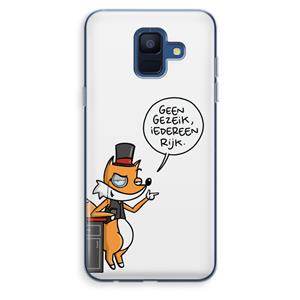 CaseCompany Geen Gezeik: Samsung Galaxy A6 (2018) Transparant Hoesje