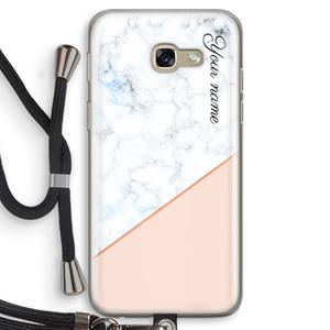 CaseCompany Marmer in stijl: Samsung Galaxy A5 (2017) Transparant Hoesje met koord