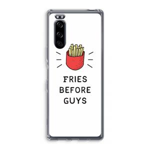 CaseCompany Fries before guys: Sony Xperia 5 Transparant Hoesje