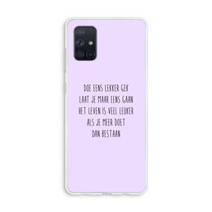 CaseCompany Gek: Galaxy A71 Transparant Hoesje