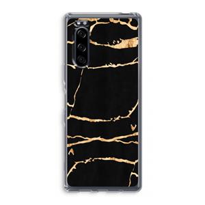 CaseCompany Gouden marmer: Sony Xperia 5 Transparant Hoesje