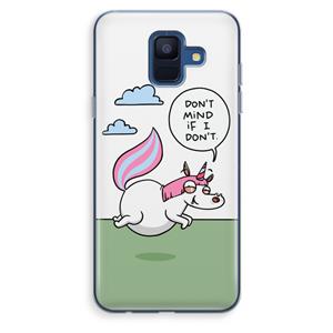 CaseCompany Unicorn: Samsung Galaxy A6 (2018) Transparant Hoesje