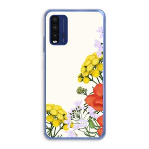 CaseCompany Wilde bloemen: Xiaomi Redmi 9T Transparant Hoesje