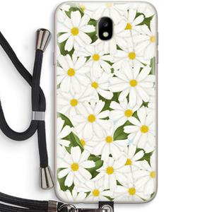 CaseCompany Summer Daisies: Samsung Galaxy J7 (2017) Transparant Hoesje met koord