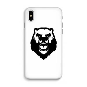 CaseCompany Angry Bear (white): iPhone X Tough Case