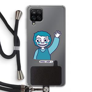 CaseCompany Zwaai: Samsung Galaxy A12 Transparant Hoesje met koord