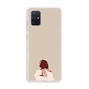 CaseCompany I drink wine: Galaxy A71 Transparant Hoesje