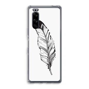 CaseCompany Pluim: Sony Xperia 5 Transparant Hoesje