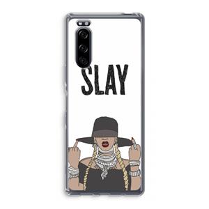 CaseCompany Slay All Day: Sony Xperia 5 Transparant Hoesje