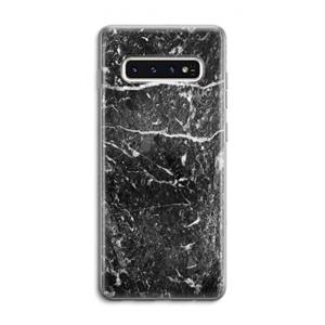 CaseCompany Zwart marmer: Samsung Galaxy S10 4G Transparant Hoesje