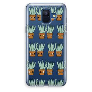 CaseCompany Sansevieria: Samsung Galaxy A6 (2018) Transparant Hoesje