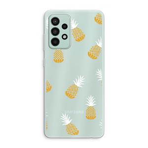 CaseCompany Ananasjes: Samsung Galaxy A52s 5G Transparant Hoesje