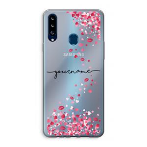 CaseCompany Hartjes en kusjes: Samsung Galaxy A20s Transparant Hoesje