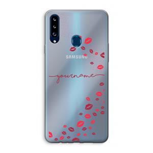 CaseCompany Kusjes: Samsung Galaxy A20s Transparant Hoesje