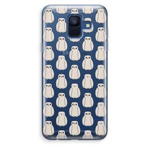 CaseCompany Uilen: Samsung Galaxy A6 (2018) Transparant Hoesje