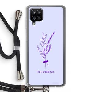 CaseCompany Be a wildflower: Samsung Galaxy A12 Transparant Hoesje met koord