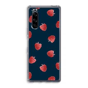 CaseCompany Framboosjes: Sony Xperia 5 Transparant Hoesje