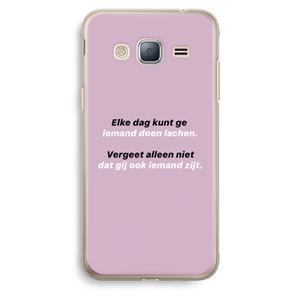 CaseCompany gij zijt ook iemand: Samsung Galaxy J3 (2016) Transparant Hoesje