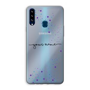 CaseCompany Sterren: Samsung Galaxy A20s Transparant Hoesje