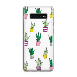 CaseCompany Sanseveria: Samsung Galaxy S10 4G Transparant Hoesje