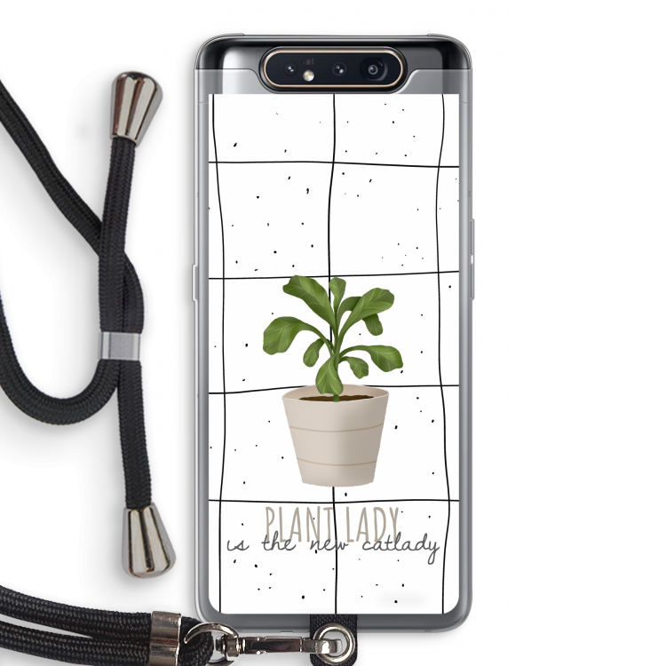 CaseCompany Kamerplant op vensterruit: Samsung Galaxy A80 Transparant Hoesje met koord