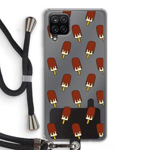 CaseCompany Yummy: Samsung Galaxy A12 Transparant Hoesje met koord