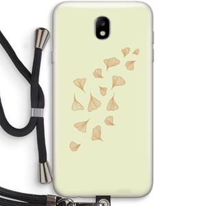 CaseCompany Falling Leaves: Samsung Galaxy J7 (2017) Transparant Hoesje met koord