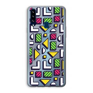 CaseCompany 8-bit N°4: Samsung Galaxy A20s Transparant Hoesje