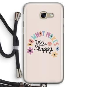 CaseCompany Happy days: Samsung Galaxy A5 (2017) Transparant Hoesje met koord