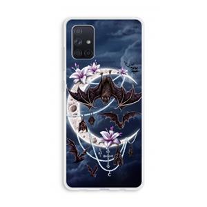 CaseCompany Vleermuizen Maan: Galaxy A71 Transparant Hoesje