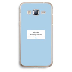 CaseCompany Reminder: Samsung Galaxy J3 (2016) Transparant Hoesje