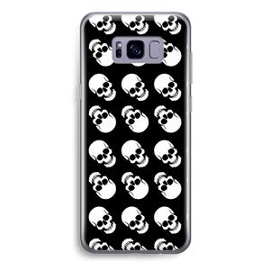 CaseCompany Musketon Skulls: Samsung Galaxy S8 Plus Transparant Hoesje