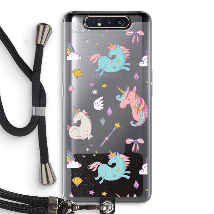CaseCompany Fantasiewereld: Samsung Galaxy A80 Transparant Hoesje met koord