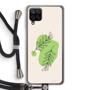 CaseCompany Beleaf in you: Samsung Galaxy A12 Transparant Hoesje met koord