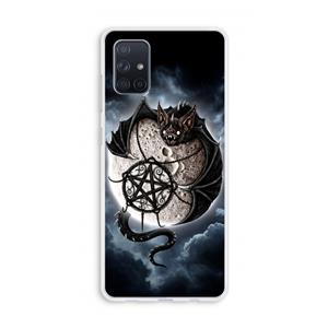 CaseCompany Volle maan: Galaxy A71 Transparant Hoesje