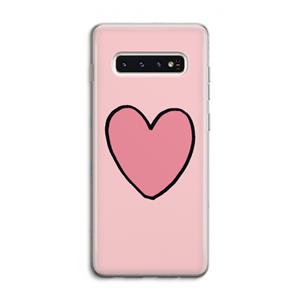 CaseCompany Hartje: Samsung Galaxy S10 4G Transparant Hoesje