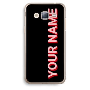 CaseCompany Namecase: Samsung Galaxy J3 (2016) Transparant Hoesje