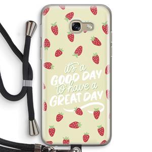 CaseCompany Don't forget to have a great day: Samsung Galaxy A5 (2017) Transparant Hoesje met koord