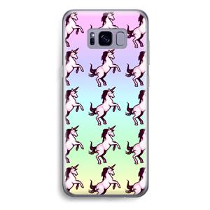 CaseCompany Musketon Unicorn: Samsung Galaxy S8 Plus Transparant Hoesje