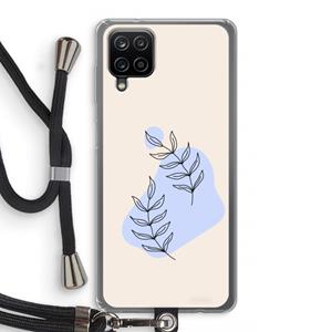 CaseCompany Leaf me if you can: Samsung Galaxy A12 Transparant Hoesje met koord