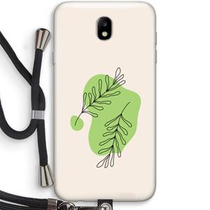 CaseCompany Beleaf in you: Samsung Galaxy J7 (2017) Transparant Hoesje met koord