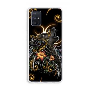 CaseCompany Huilende Wolf: Galaxy A71 Transparant Hoesje