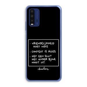 CaseCompany Mijn Motto's: Xiaomi Redmi 9T Transparant Hoesje