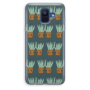 CaseCompany Sansevieria: Samsung Galaxy A6 (2018) Transparant Hoesje
