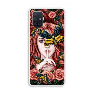 CaseCompany Lady Moth: Galaxy A71 Transparant Hoesje